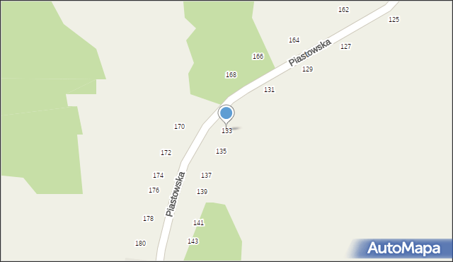 Zalasowa, Piastowska, 133, mapa Zalasowa