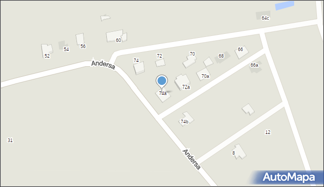 Zambrów, Pileckiego Witolda, rtm., 74a, mapa Zambrów