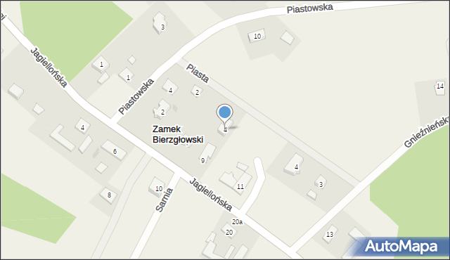 Zamek Bierzgłowski, Piasta, 4, mapa Zamek Bierzgłowski