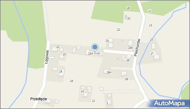 Żarki, Piechurów, 26a, mapa Żarki