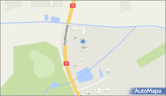 Żarnów, Piotrkowska, 53A, mapa Żarnów