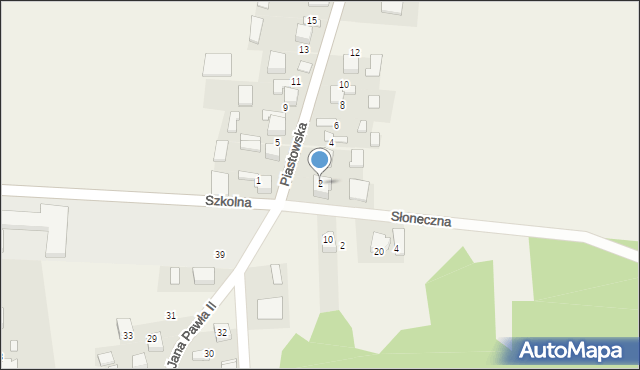 Zarzecze, Piastowska, 2, mapa Zarzecze