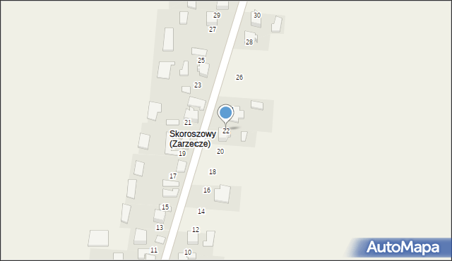 Zarzecze, Piastowska, 22, mapa Zarzecze