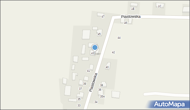 Zarzecze, Piastowska, 43A, mapa Zarzecze