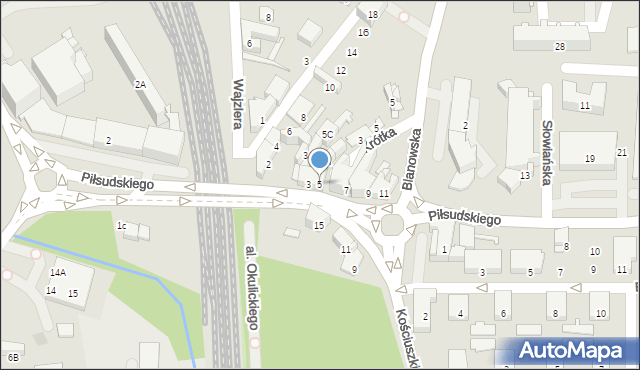 Zawiercie, Piłsudskiego Józefa, marsz., 5, mapa Zawiercie