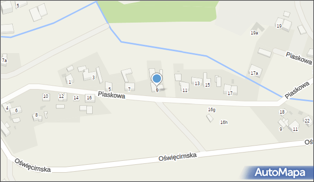 Zbrosławice, Piaskowa, 9, mapa Zbrosławice