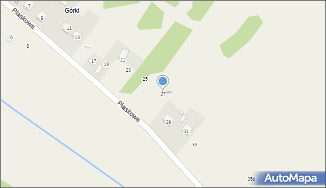 Zdów, Piaskowa, 27, mapa Zdów