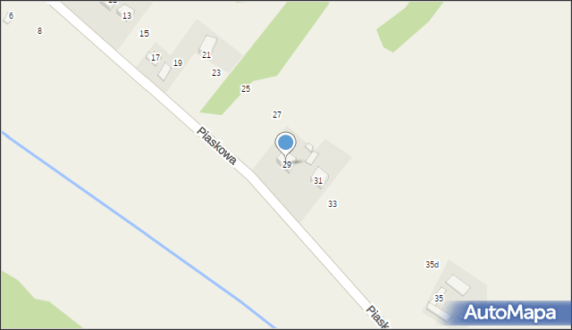 Zdów, Piaskowa, 29, mapa Zdów