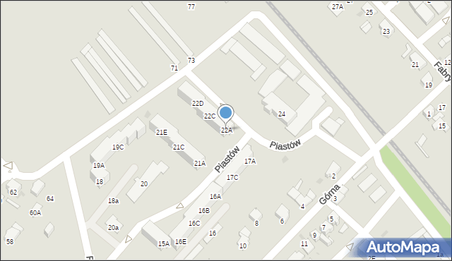 Zdzieszowice, Piastów, 22A, mapa Zdzieszowice