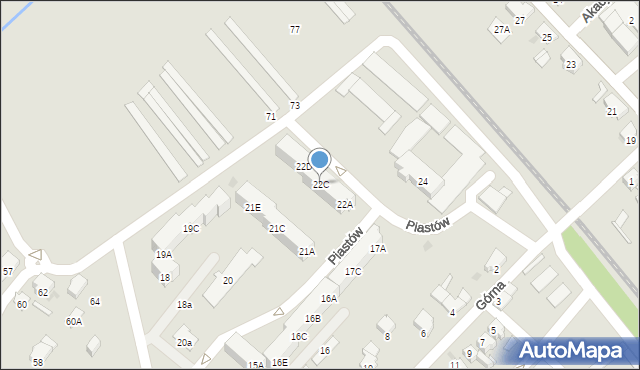 Zdzieszowice, Piastów, 22C, mapa Zdzieszowice