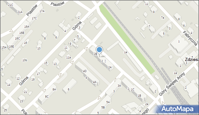 Zdzieszowice, Piastów, 2D, mapa Zdzieszowice