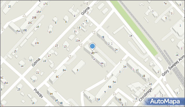 Zdzieszowice, Piastów, 4D, mapa Zdzieszowice