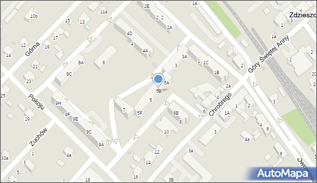 Zdzieszowice, Piastów, 5B, mapa Zdzieszowice