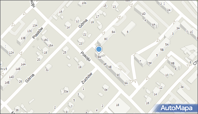 Zdzieszowice, Piastów, 9H, mapa Zdzieszowice