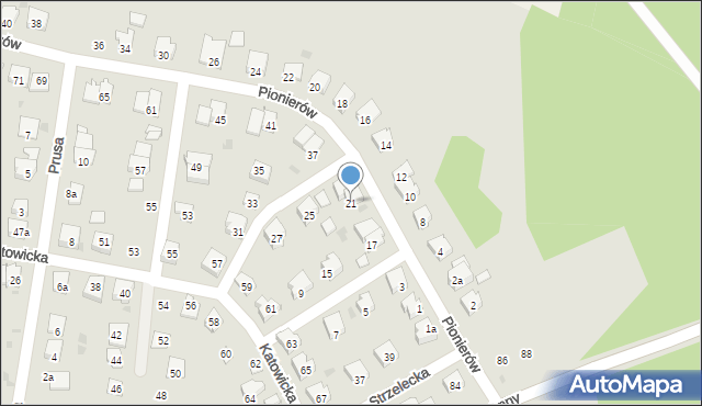 Zdzieszowice, Pionierów, 21, mapa Zdzieszowice