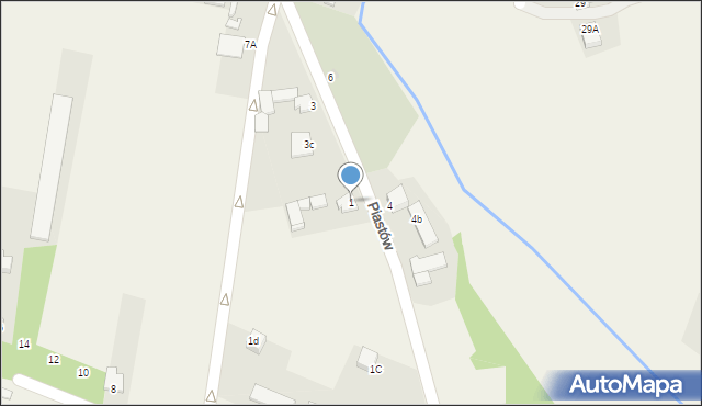 Żelisławice, Piastów, 1, mapa Żelisławice