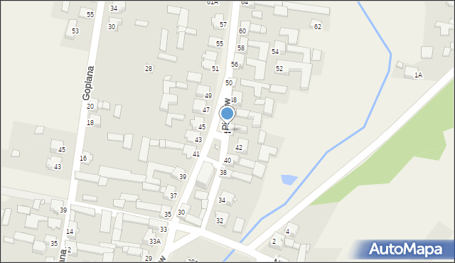 Żelisławice, Piastów, 44, mapa Żelisławice