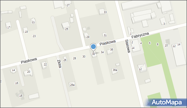 Żelków-Kolonia, Piaskowa, 32, mapa Żelków-Kolonia
