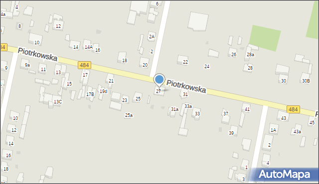 Zelów, Piotrkowska, 27/29, mapa Zelów
