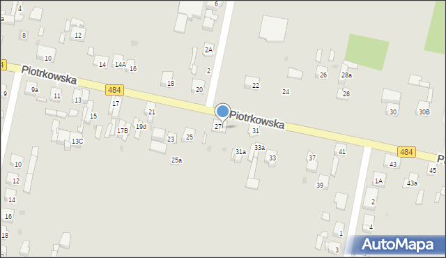 Zelów, Piotrkowska, 29, mapa Zelów