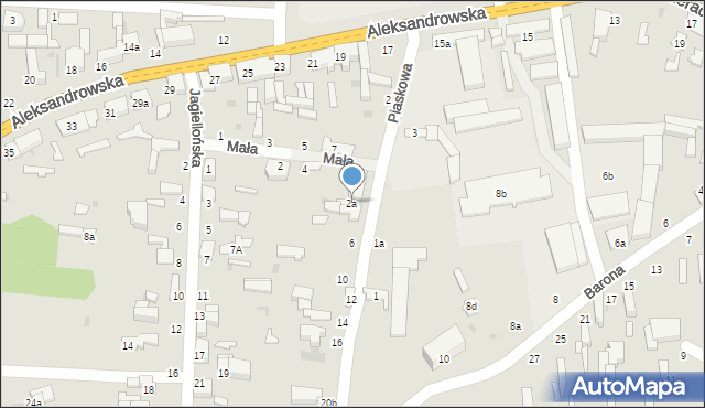 Zgierz, Piaskowa, 2a, mapa Zgierz