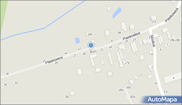 Zgierz, Piaskowice, 23, mapa Zgierz