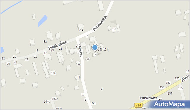 Zgierz, Piaskowice, 7, mapa Zgierz