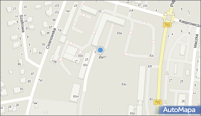 Zgierz, Piątkowska, 83b, mapa Zgierz