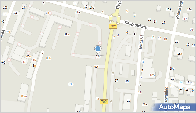 Zgierz, Piątkowska, 83c, mapa Zgierz