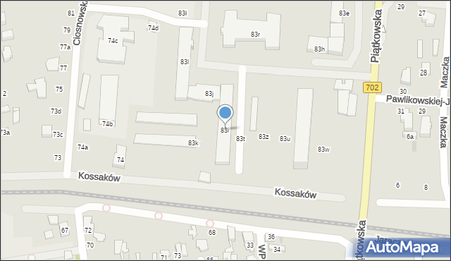 Zgierz, Piątkowska, 83i, mapa Zgierz