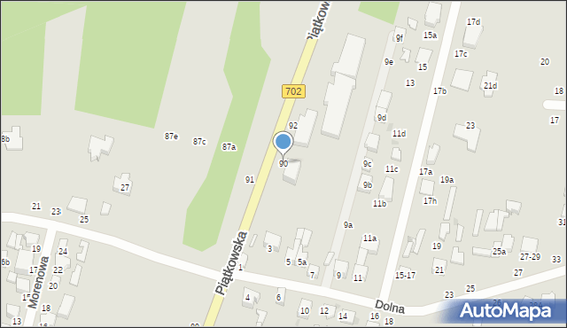 Zgierz, Piątkowska, 90, mapa Zgierz