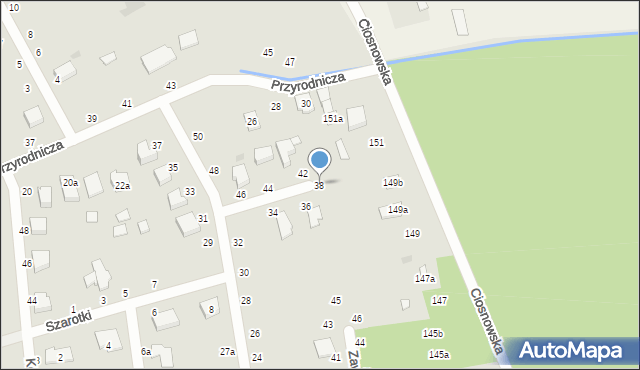 Zgierz, Pierwiosnków, 38, mapa Zgierz