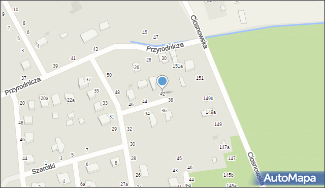 Zgierz, Pierwiosnków, 42, mapa Zgierz