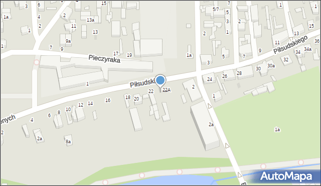 Zgierz, Piłsudskiego Józefa, marsz., 22b, mapa Zgierz