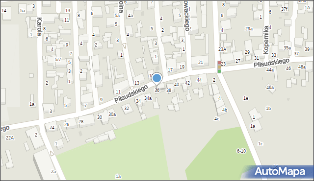 Zgierz, Piłsudskiego Józefa, marsz., 36, mapa Zgierz