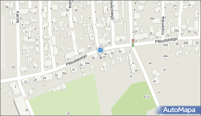 Zgierz, Piłsudskiego Józefa, marsz., 38, mapa Zgierz