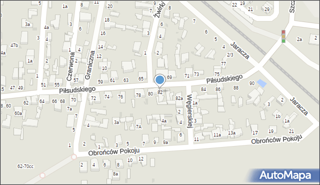Zgierz, Piłsudskiego Józefa, marsz., 82, mapa Zgierz