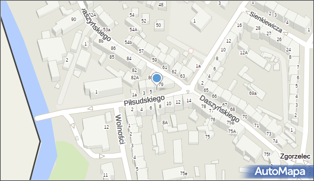 Zgorzelec, Piłsudskiego Józefa, marsz., 7, mapa Zgorzelec