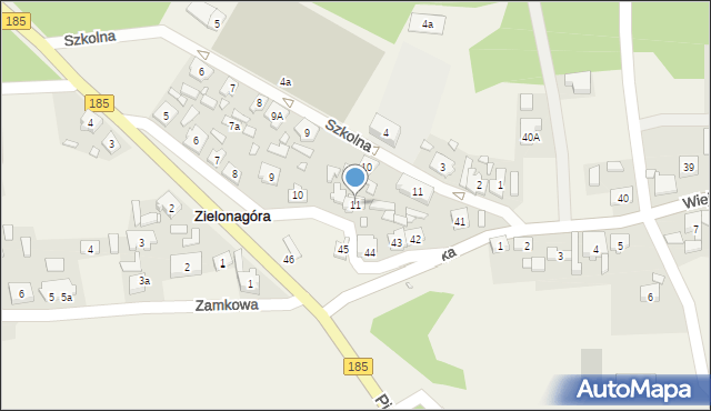 Zielonagóra, Piotrowska, 11, mapa Zielonagóra