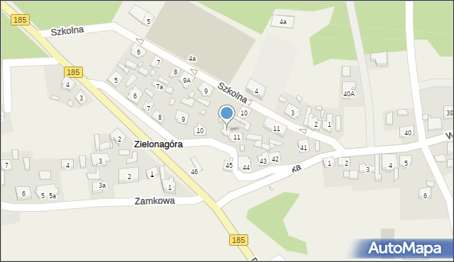 Zielonagóra, Piotrowska, 11A, mapa Zielonagóra