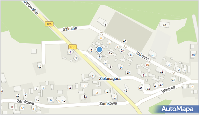 Zielonagóra, Piotrowska, 6, mapa Zielonagóra