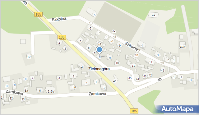 Zielonagóra, Piotrowska, 8, mapa Zielonagóra