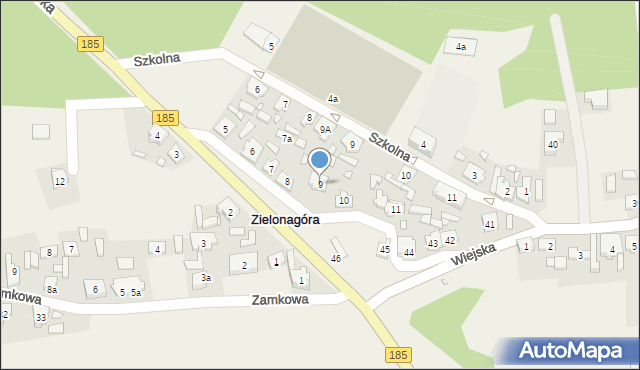 Zielonagóra, Piotrowska, 9, mapa Zielonagóra