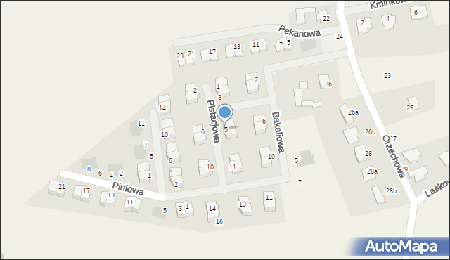 Zielonka, Pistacjowa, 5, mapa Zielonka