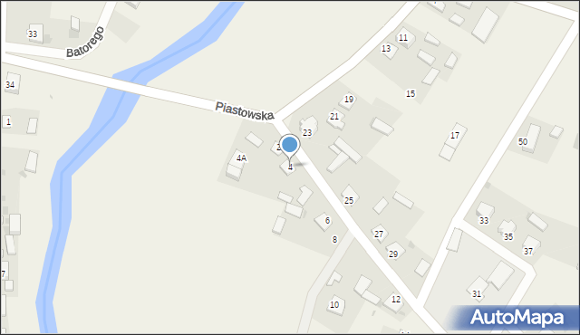 Zieluń, Piastowska, 4, mapa Zieluń