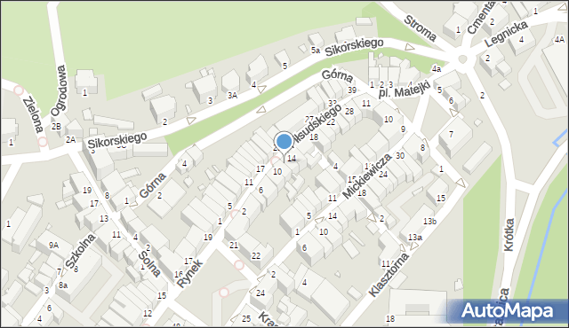 Złotoryja, Piłsudskiego Józefa, marsz., 12, mapa Złotoryja