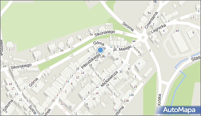 Złotoryja, Piłsudskiego Józefa, marsz., 26, mapa Złotoryja