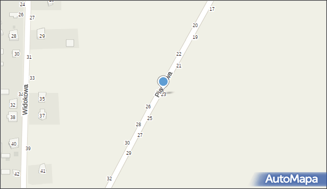 Zrębice, Piaskowa, 23, mapa Zrębice