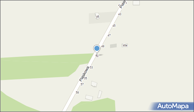 Zrębice, Piaskowa, 51, mapa Zrębice