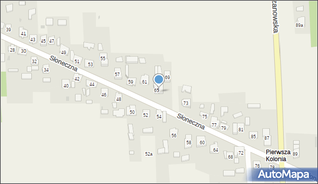 Żurada, Pierwsza Kolonia, 33, mapa Żurada